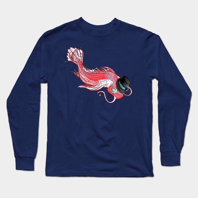 Fancy Koi Fish Long Sleeve T-Shirt by FancyFishStudios